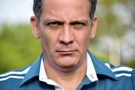 Unemotional Colombian Maleの写真素材