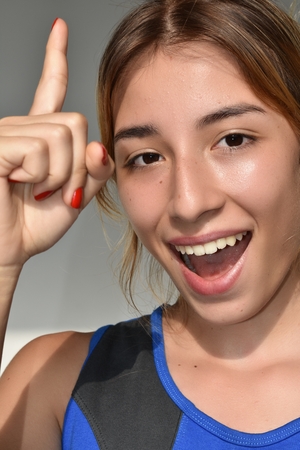 Hispanic Female Having An Ideaの写真素材