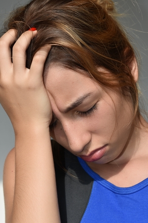 Latina Female And Depressionの写真素材