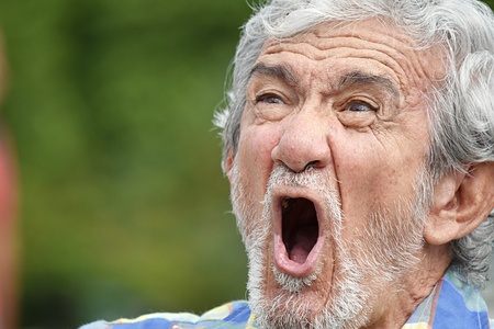 Senior Grandfather Yelling