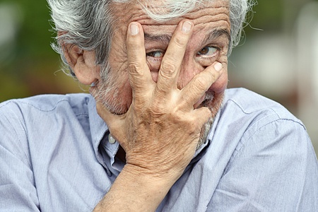 Ashamed Male Grandpaの写真素材