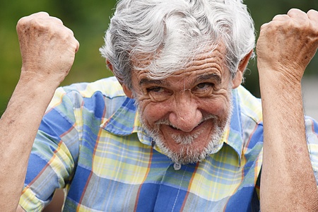 Stubborn Bearded Old Personの写真素材