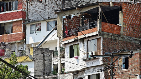 Poverty In Colombian Barrioのeditorial素材