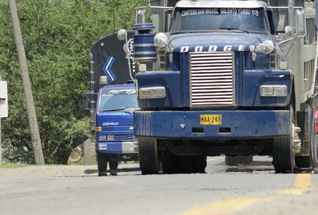 Vintage Truck Tractor Trailerのeditorial素材