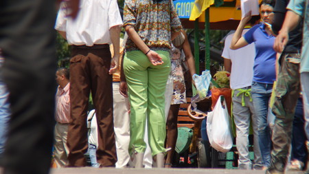 Pedestrians Walking On Streetのeditorial素材
