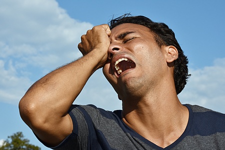Male And Anxietyの写真素材