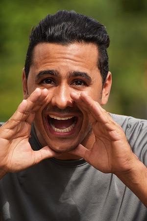 Colombian Athletic Man Yelling