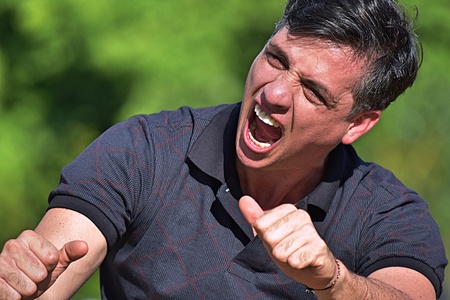 Minority Male Shouting