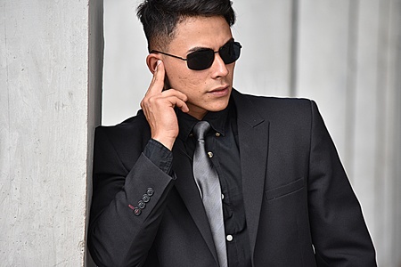 Security Guard Hearingの写真素材