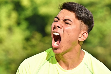 Stressed Fitness Personの写真素材