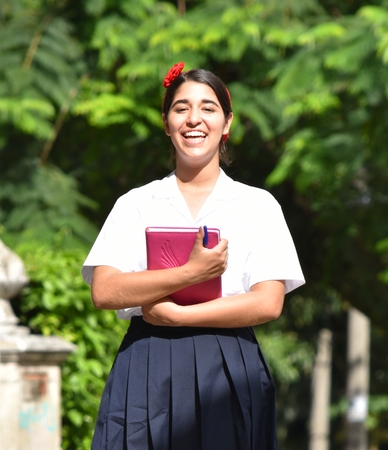 Female Teen School Girl Wearing Uniformの写真素材