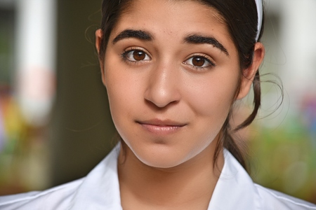 Unemotional Cute Colombian Youthの写真素材