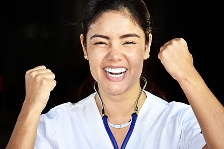 Latina Nurse And Happinessの写真素材