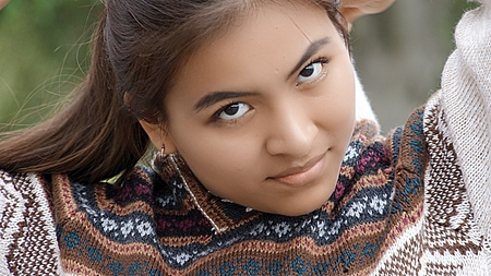 Female Youngster With Beautiful Eyesの写真素材