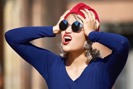 Attractive Muslim Female Under Stressの写真素材