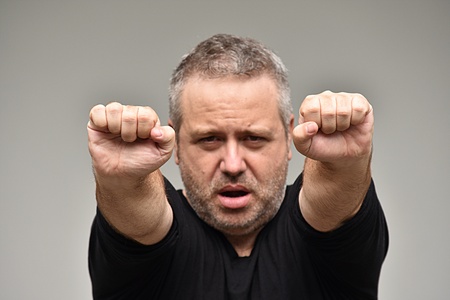 Adult Male Kickboxingの写真素材