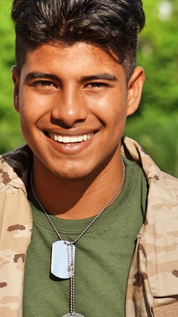 Enlisted Male Soldier Smiling