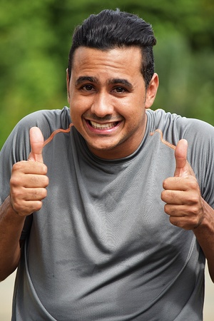 Successful Athletic Manの写真素材