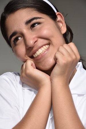 Daydreaming Cute Colombian Femaleの写真素材