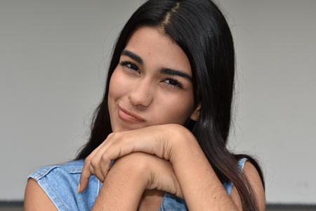 Hispanic Female And Confusionの写真素材