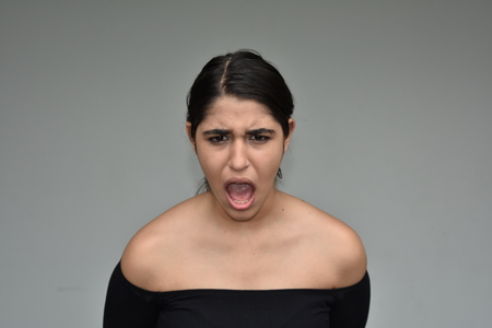 Stressed Cute Girlの写真素材