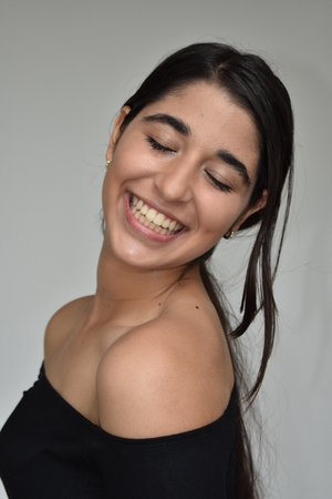 Youthful Female And Happiness