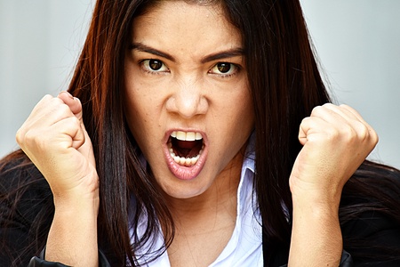 Angry Business Womanの写真素材