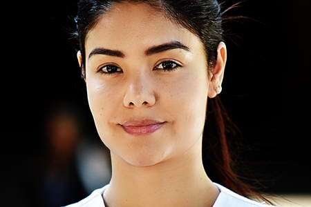 Happy Young Female Faceの写真素材