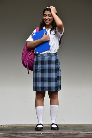 Happy Student Teenager School Girlの写真素材