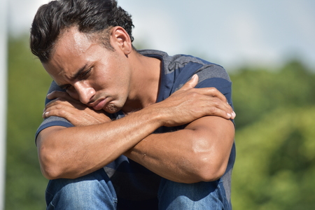 Diverse Male And Sadnessの写真素材