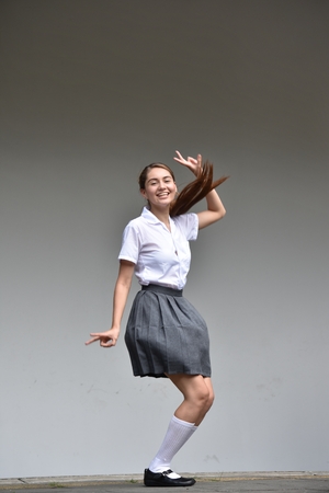 Youngster Having Fun Standingの写真素材