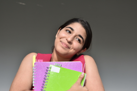 Female Student Wonderingの写真素材