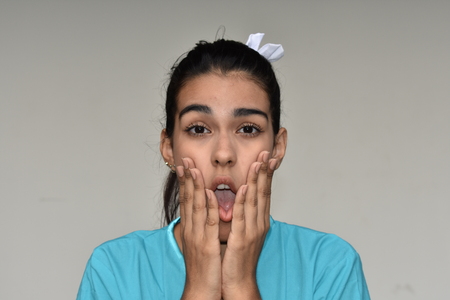 Startled Pretty Female Nurseの写真素材