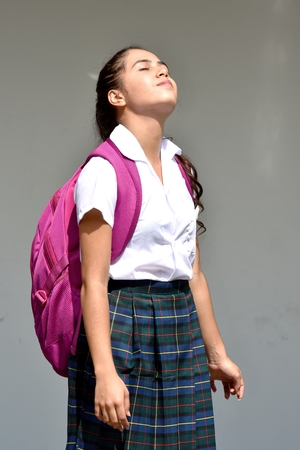 Student Teenager School Girl And Meditationの写真素材