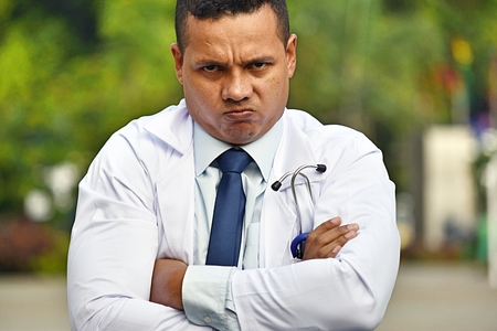 Stubborn Male Doctorの写真素材