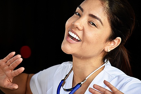 Happy Adult Female Nurseの写真素材