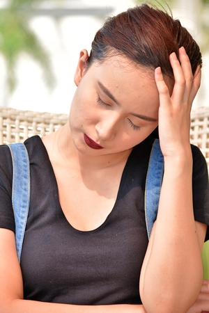 Depressed Female Womanの写真素材