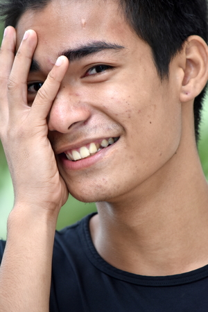 Portrait Of A Young Diverse Adult Maleの写真素材