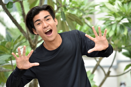 Handsome Filipino Person Having Funの写真素材
