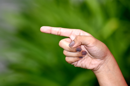 Female Hand Pointing Finger