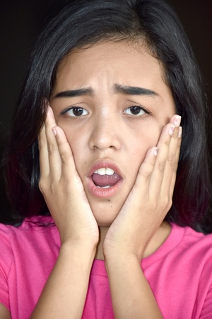 Shocked Attractive Womanの写真素材