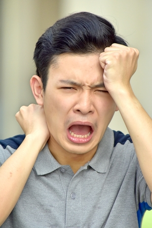 Male Under Stressの写真素材