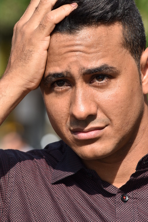 Male And Confusionの写真素材