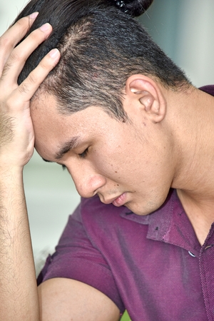 Sad Filipino Personの写真素材