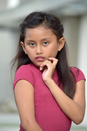 Petite Minority Girl Portraitの写真素材