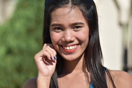 Smiling Youthful Femaleの写真素材
