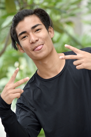 Filipino Male Having Funの写真素材