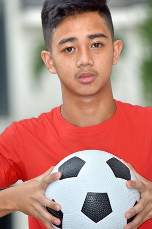 Unemotional Soccer Playerの写真素材