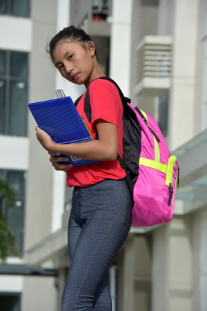 Posing Student Teenager School Girlの写真素材