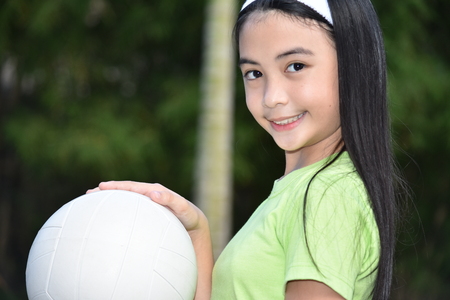 Child Female Athlete And Happinessの写真素材